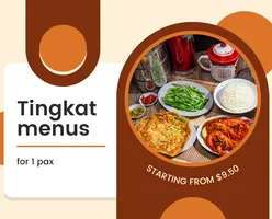 1 Pax Tingkat Menus Starting From $9.50/Day